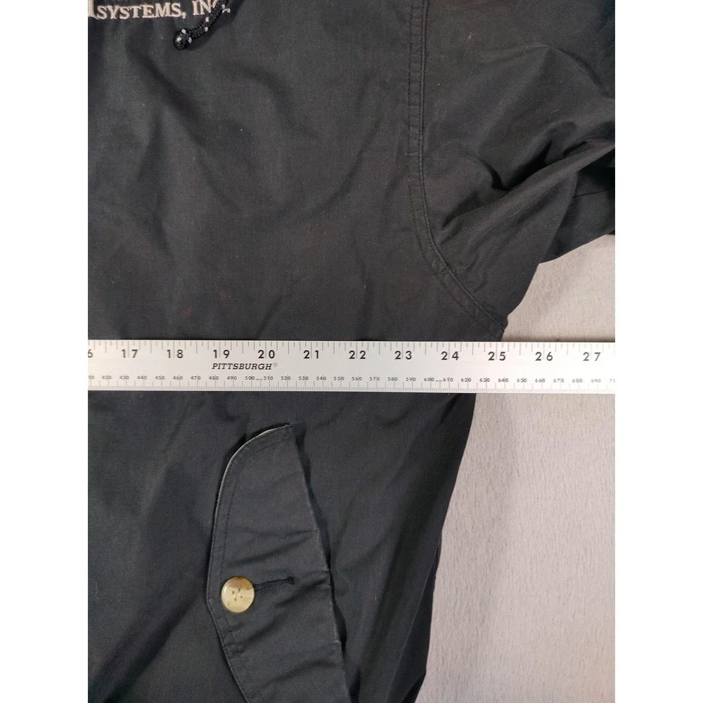 Vintage Port Authority Jacket Mens Large Black On Tour Windbreaker Workwear